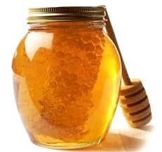 Μέλι με κερήθρα σε βάζο